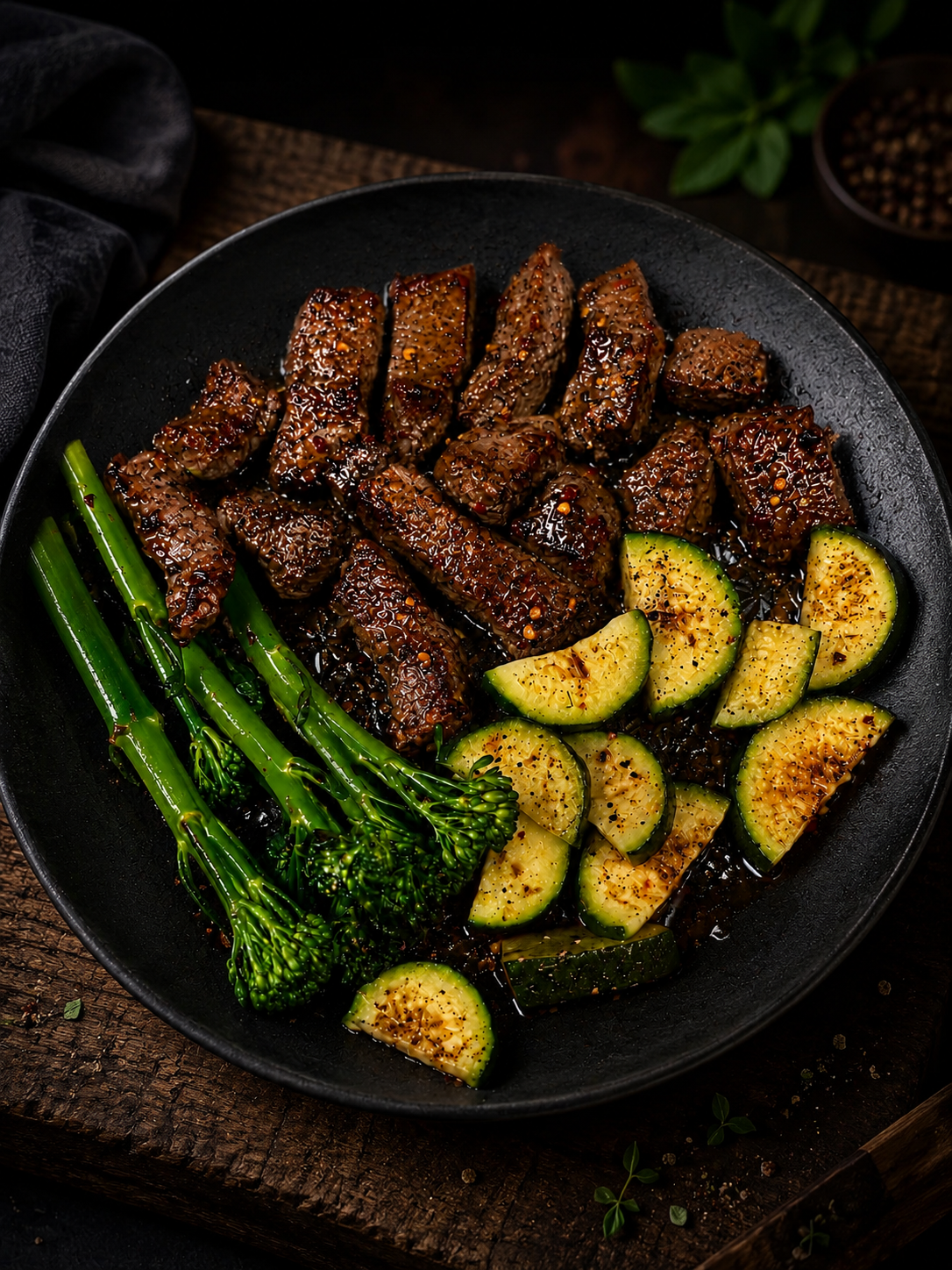 Chargrilled Beef & Garden Greens